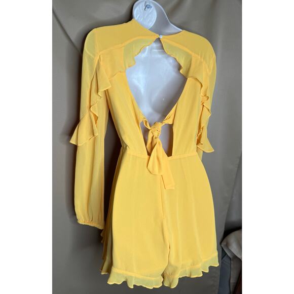 Jay Godfrey Yellow Georgette Oconnor Romper 2 - Picture 11 of 12